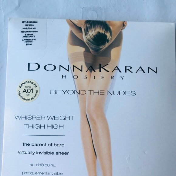 Donna Karan Hosiery Beyond The Nudes Thigh high Style DK 5003 Tone A01 - Picture 2 of 4